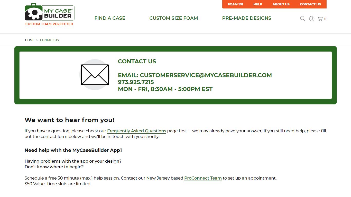 Contact Us | MyCaseBuilder